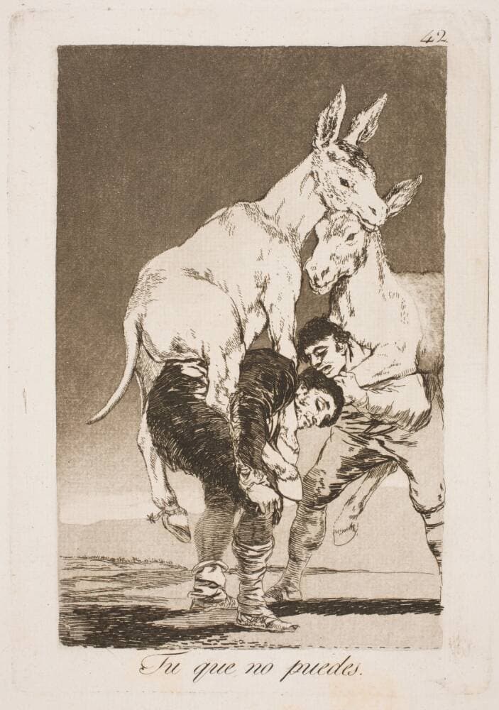 Du som ikke kan, skal bære mig på din ryg — Francisco Goya