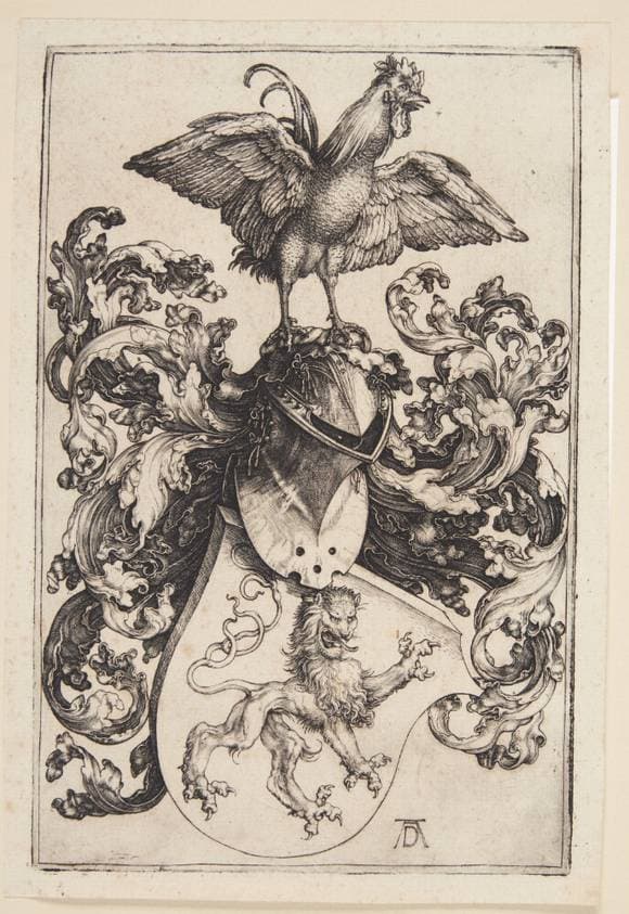 Våbenmærke med en hane — Albrecht Dürer
