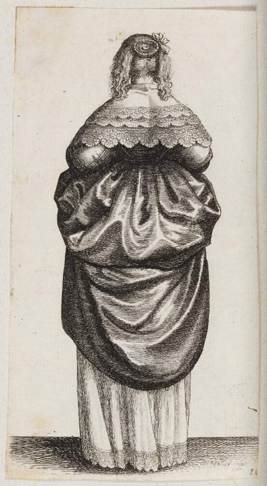 Rygvendt kvinde — Wenceslaus Hollar