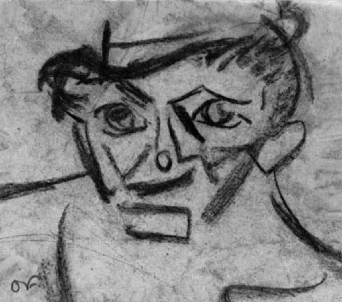 Hovedet af en klovn (?) — Emile Othon Friesz