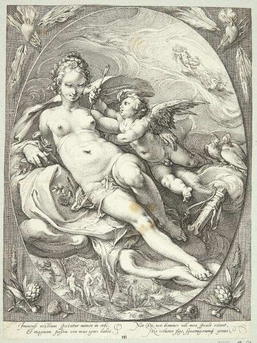 Venus og Amor — Jan Saenredam