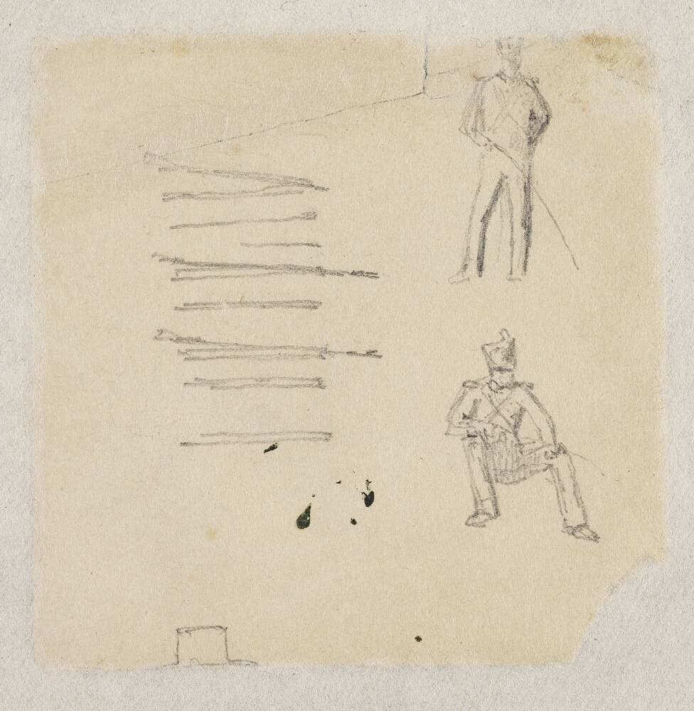 To studier af en soldat — Christen Købke