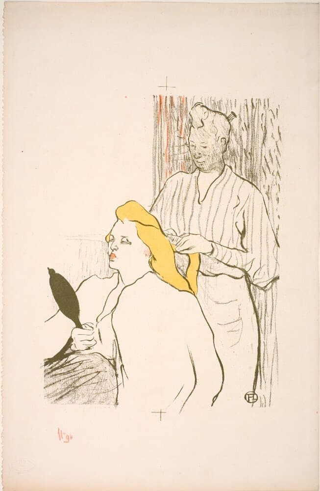 La Coiffure. Programme du Théâtre Libre — Henri de Toulouse-Lautrec