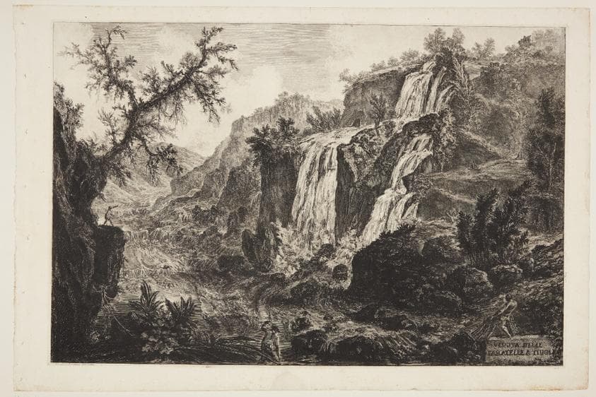 Det lille vandfald i Tivoli — Giovanni Battista Piranesi