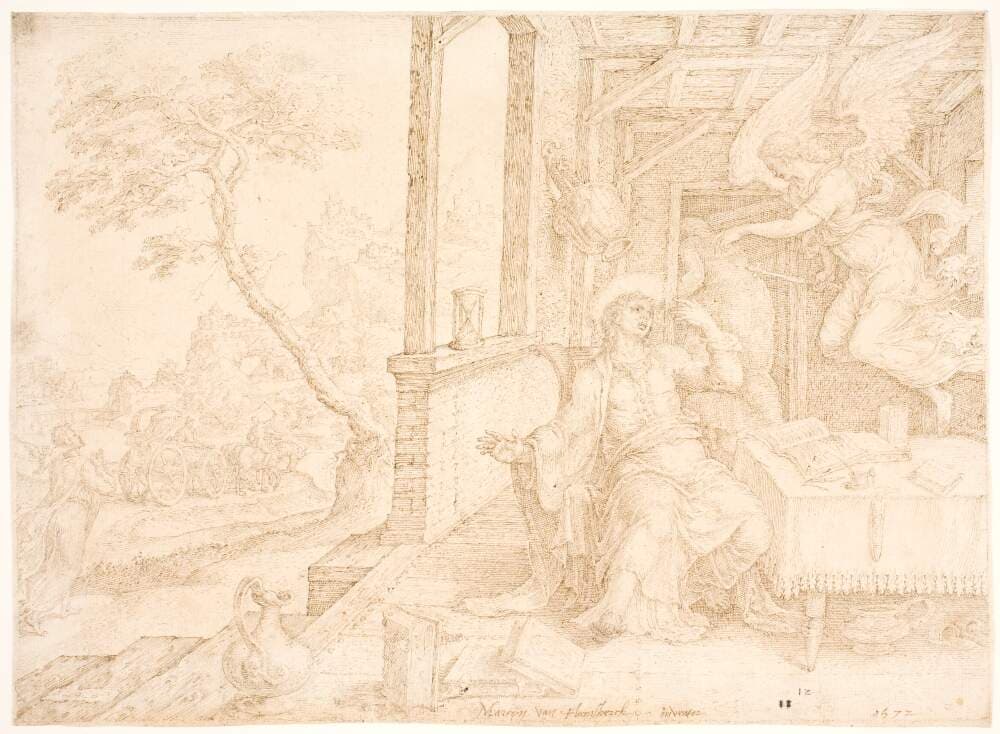 En engel viser sig for Filip — Maarten van Heemskerck