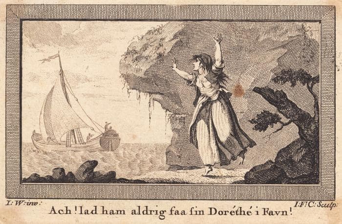 Nille løbende mellem klipperne — J.F. Clemens