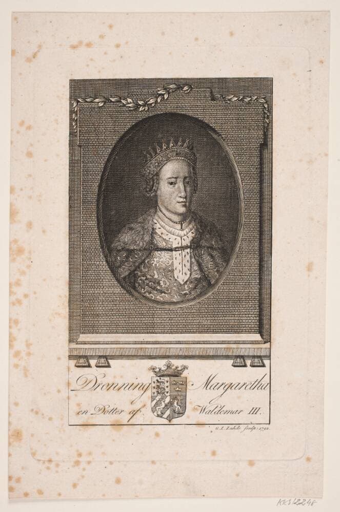 Portræt af dronning Margaretha — Gerhard Ludvig Lahde