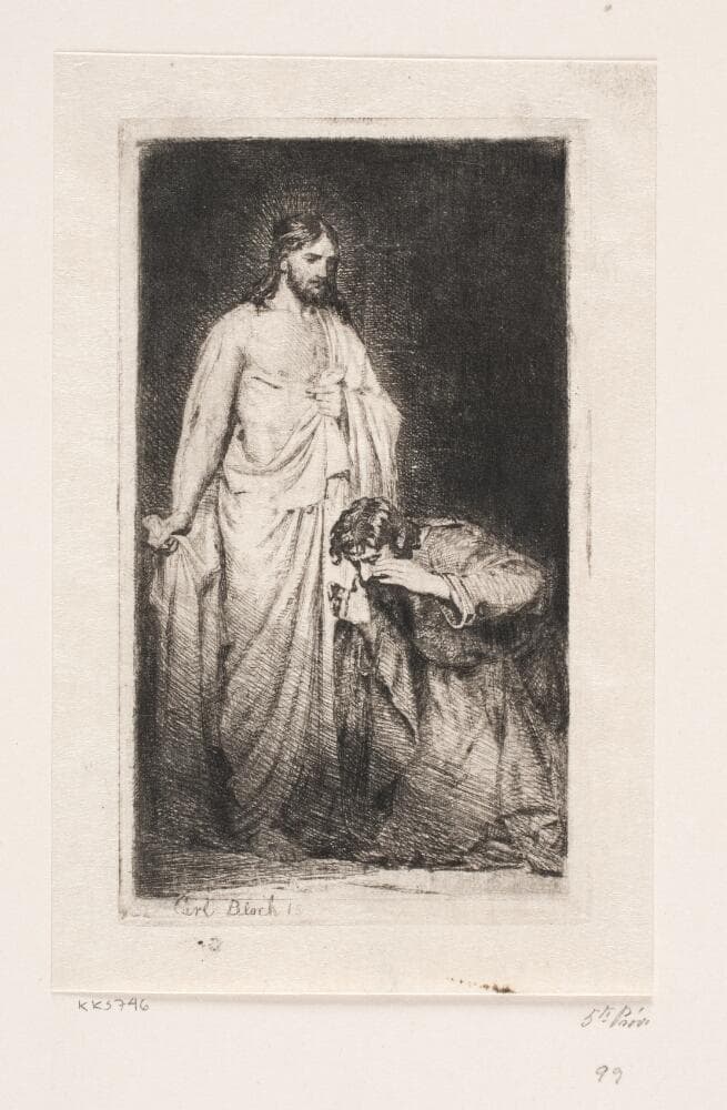 Kristus og den vantro Thomas — Carl Bloch