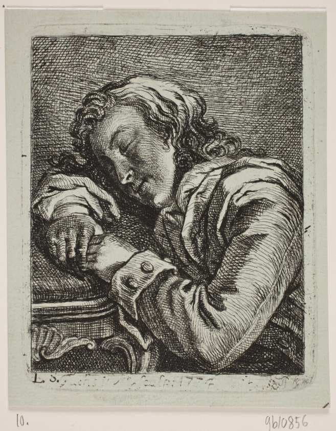En sovende mand — Georg Mathias Fuchs