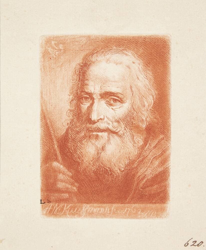 Den skæggede gamle mand — Angelica Kauffman