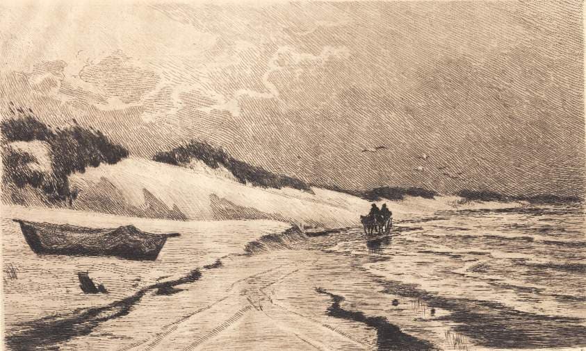 Fra klitterne ved Skagens Sønderstrand — Carl Locher