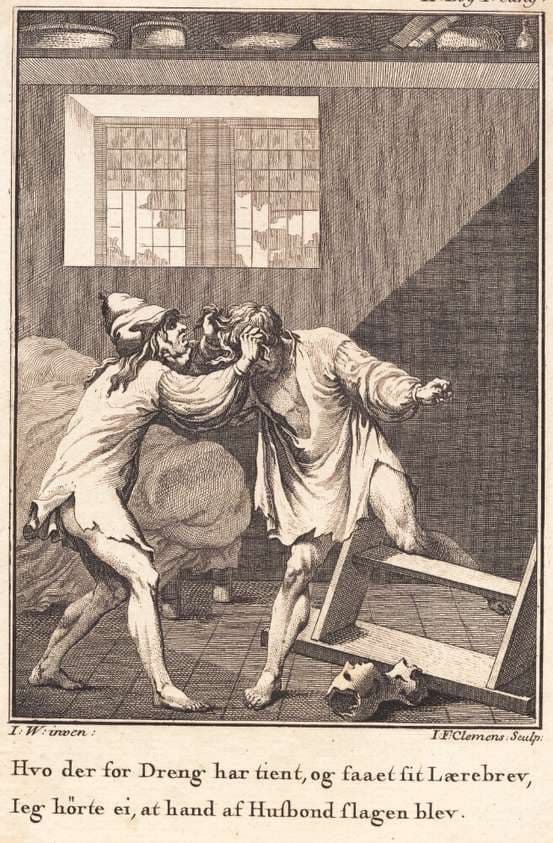 Peder Paars og Peder Ruus i totterne på hinanden — J.F. Clemens