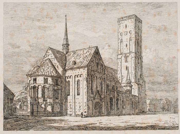 Ribe Domkirke fra den nordøstlige side — Jørgen Roed