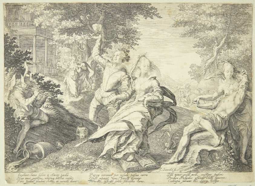 De uforstandige jomfruer fester — Jan Saenredam