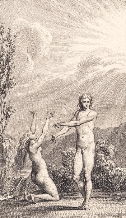 Illustration til Ewalds "Adam og Eva". II — J.F. Clemens
