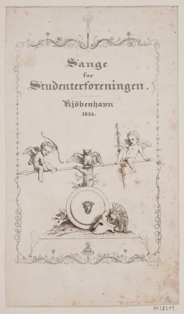 Titelblad til sange for Studenterforeningen — Constantin Hansen