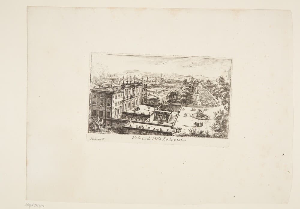 Udsigt over Villa Lodovisi — Giovanni Battista Piranesi
