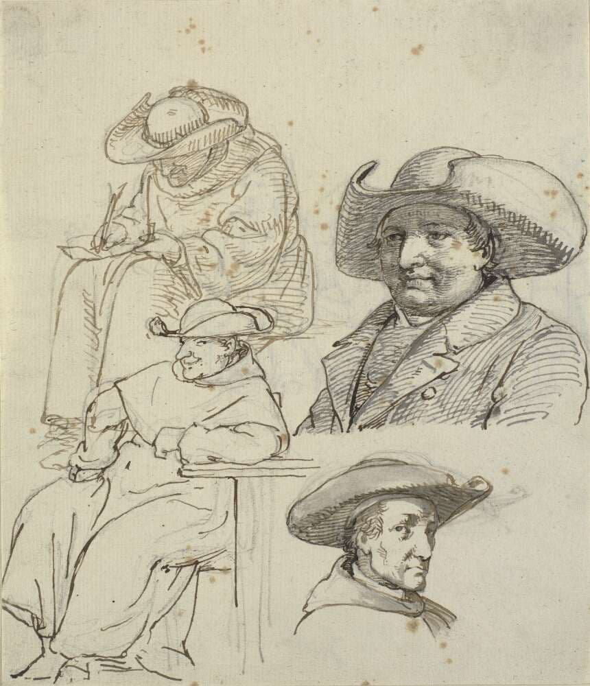 Fire studier af en præst — Wilhelm Marstrand