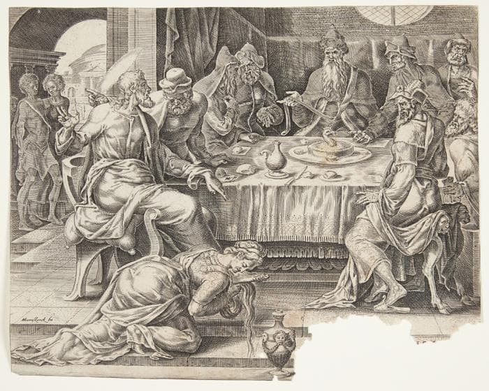 Salige er de, der sulter og tørster efter retfærdighed. Frembærelsen i templet — Harmen Jansz. Muller