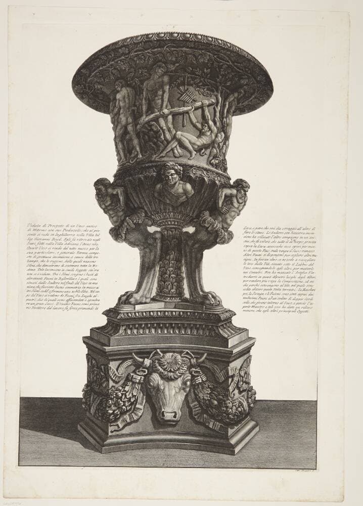 Samme vase som i forrige blad, set fra en anden vinkel — Giovanni Battista Piranesi