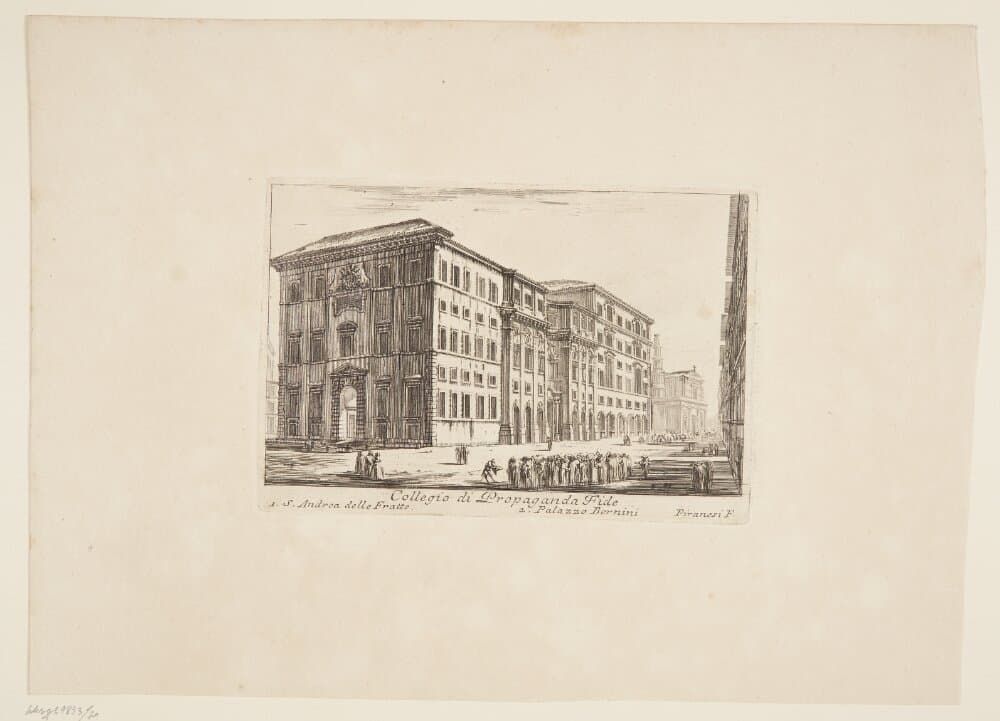 Collegio di Propaganda Fide. 1. S. Andrea delle frate. 2. Palazzo Bernini — Giovanni Battista Piranesi