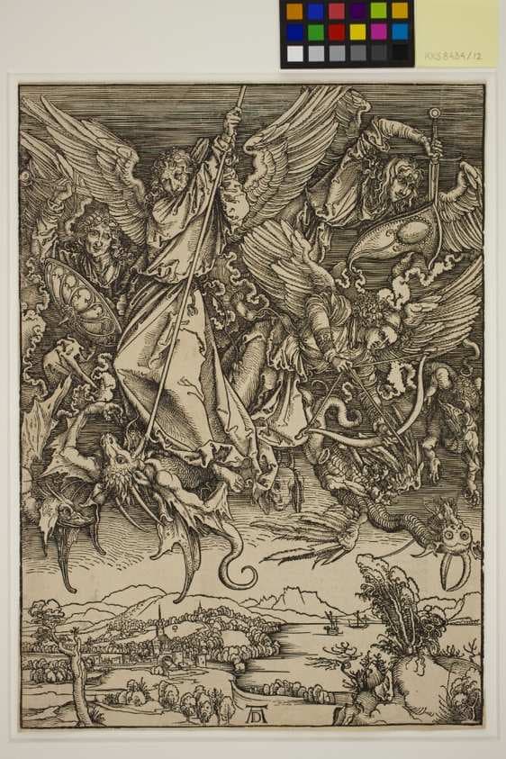 Ærkeenglen Mikael's kamp mod dragen — Albrecht Dürer