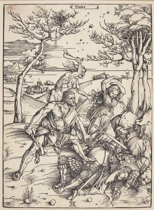 Herkules besejrer molioniderne — Albrecht Dürer
