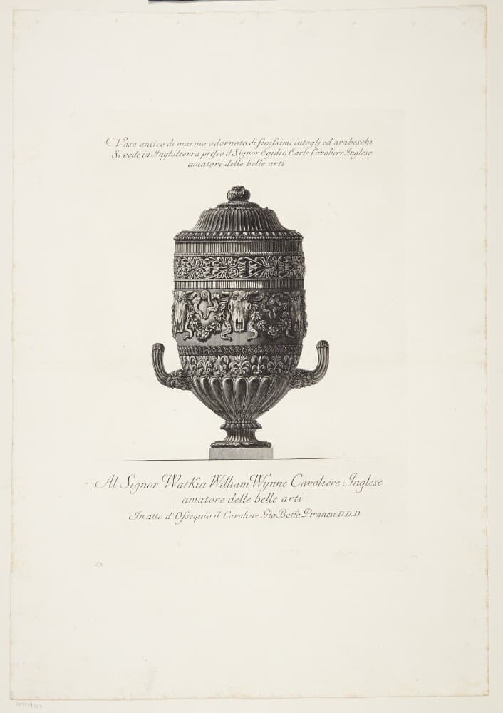 Marmorvase med frise af oksekranier — Giovanni Battista Piranesi
