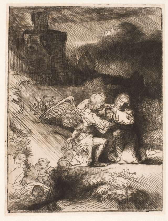 Kristus på Oliebjerget — Rembrandt van Rijn
