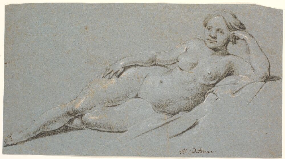 Liggende kvindelig model — Heinrich Dittmers