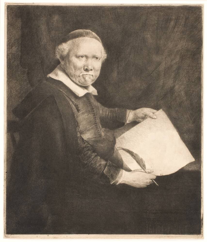 Lieven Willemsz van Coppenol, skrivelærer — Rembrandt van Rijn