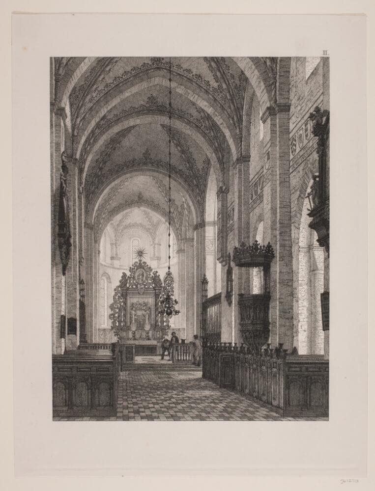 "Kongegravene i Ringsted Kirke". Planche II — Heinrich Hansen