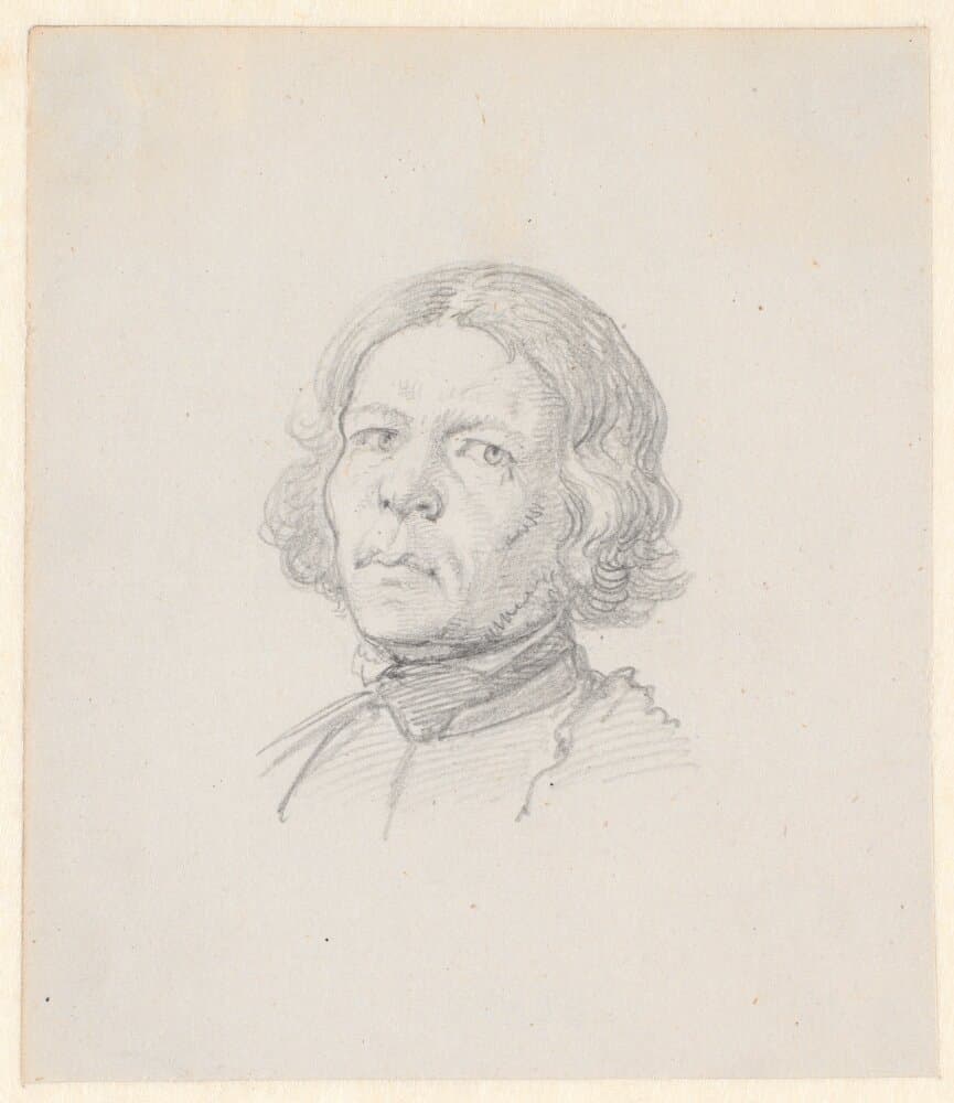 Portræthoved, svensk bonde — Wilhelm Marstrand