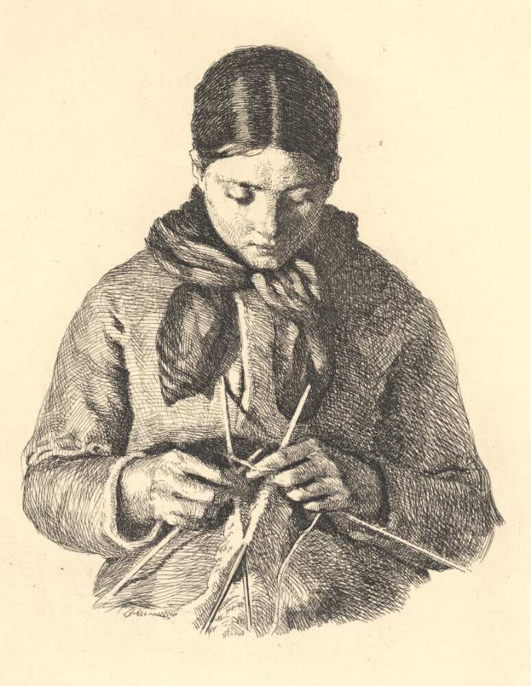 Strikkersken — Frans Schwartz