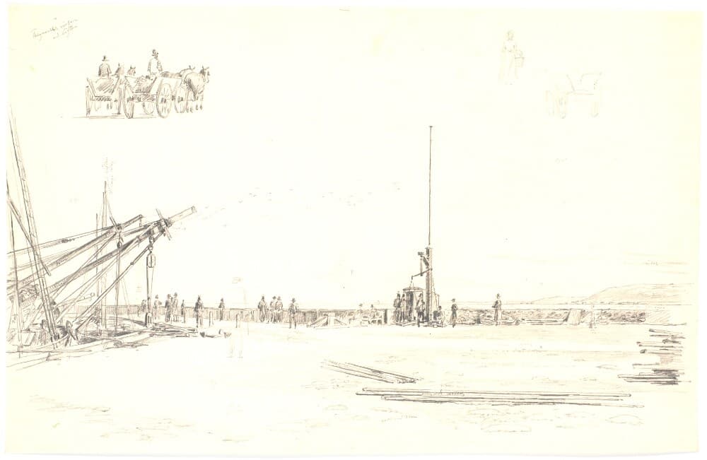 Parti af Frederikshavns havn — Martinus Rørbye