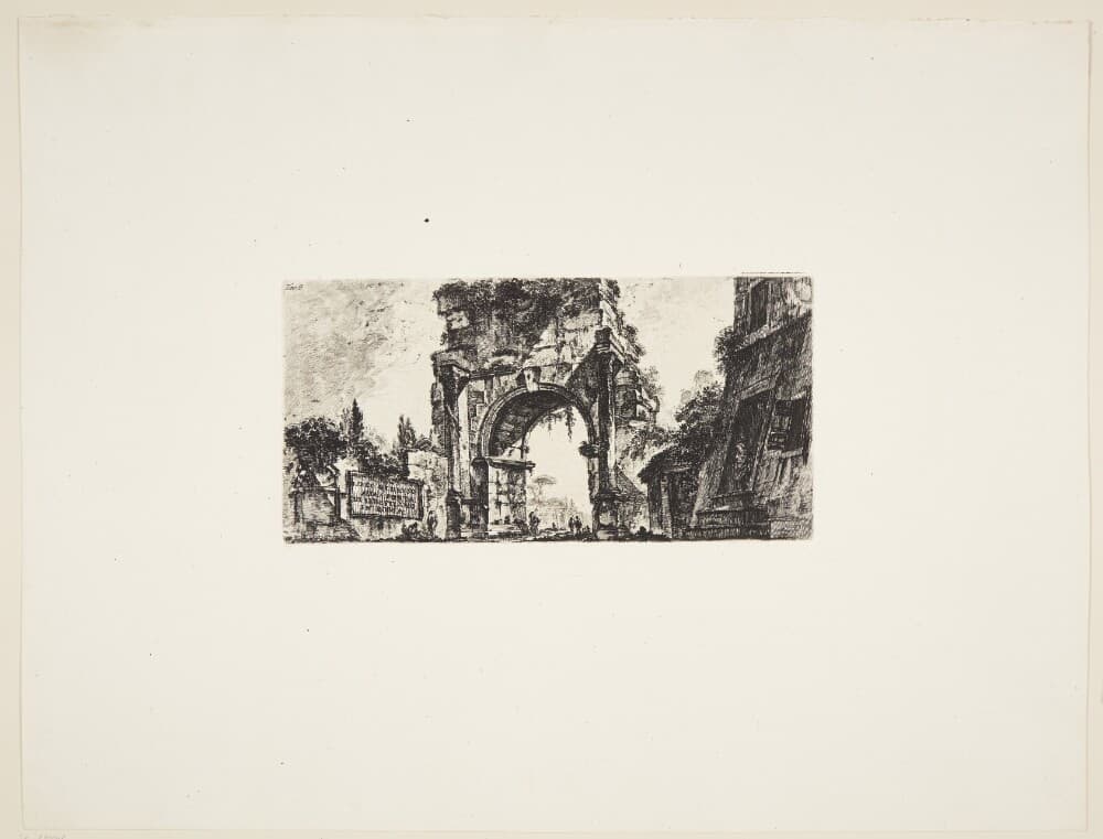 Drusus' triumfbue ved Porta San Sebastiano i Rom — Giovanni Battista Piranesi