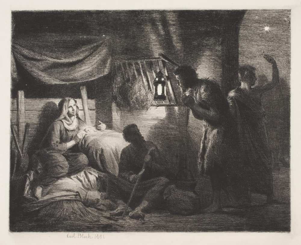 Hyrdernes tilbedelse — Carl Bloch