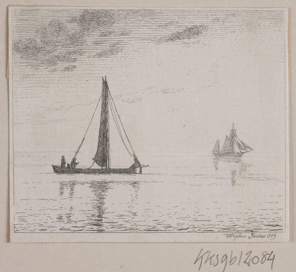 Stille vejr på havet — Vilhelm Kyhn
