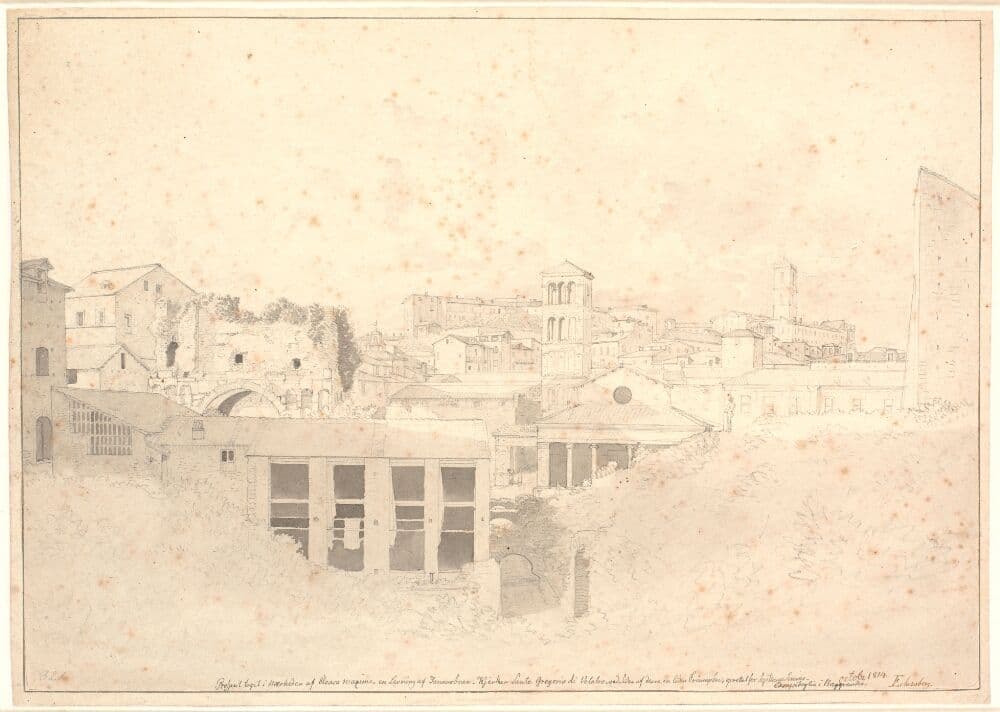 Parti ved Cloaca Maxima — Christoffer Wilhelm Eckersberg