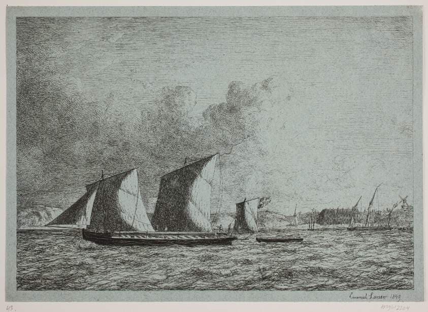 Kanonbåde under Als — Emanuel Larsen