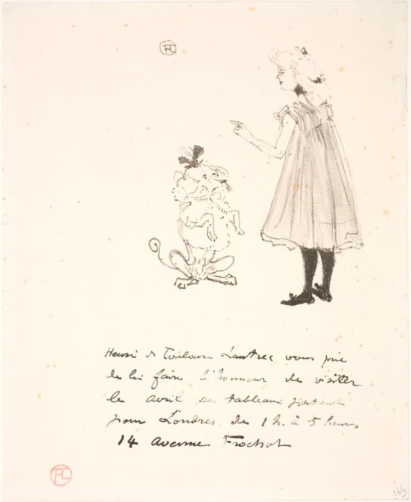 Invitation à une exposition — Henri de Toulouse-Lautrec