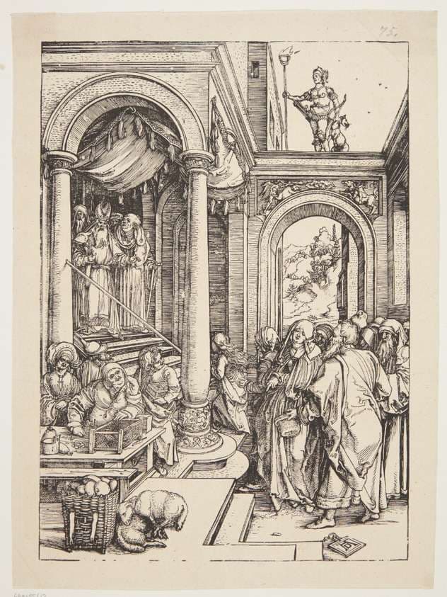 Jomfru Maria fremstilles i templet — Albrecht Dürer