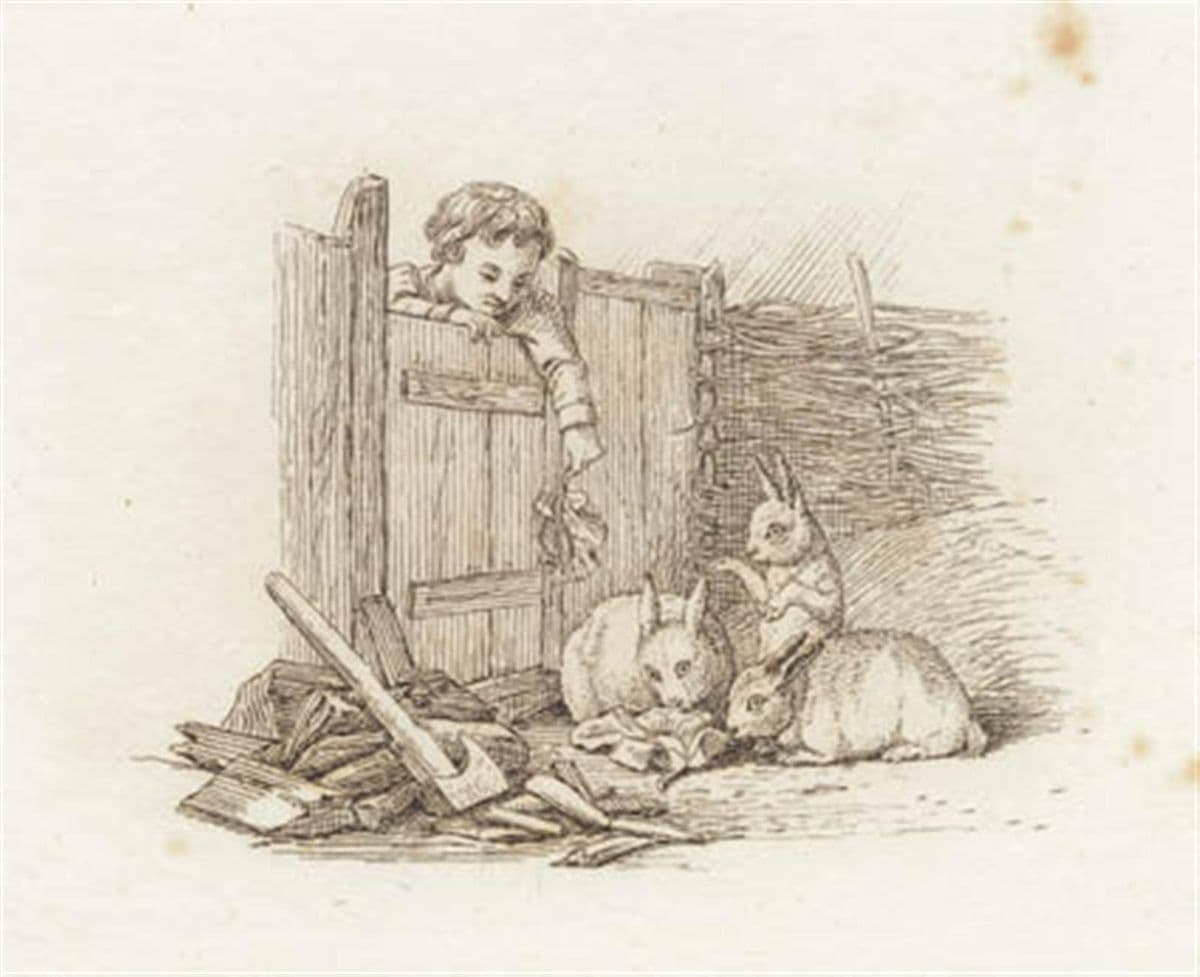 Illustration til "Halvhundrede Fabler for Børn" af Hey — Martinus Rørbye