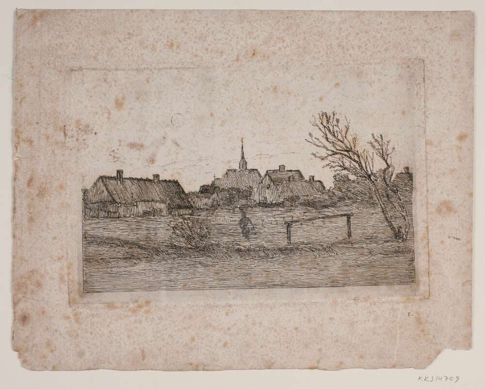 Hornbæk kirke, sommeraften — Carl Locher