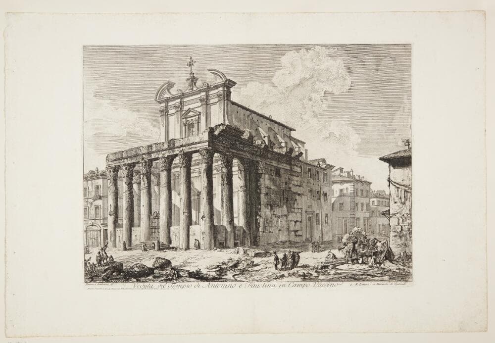 Antoninus' and Faustina's tempel — Giovanni Battista Piranesi