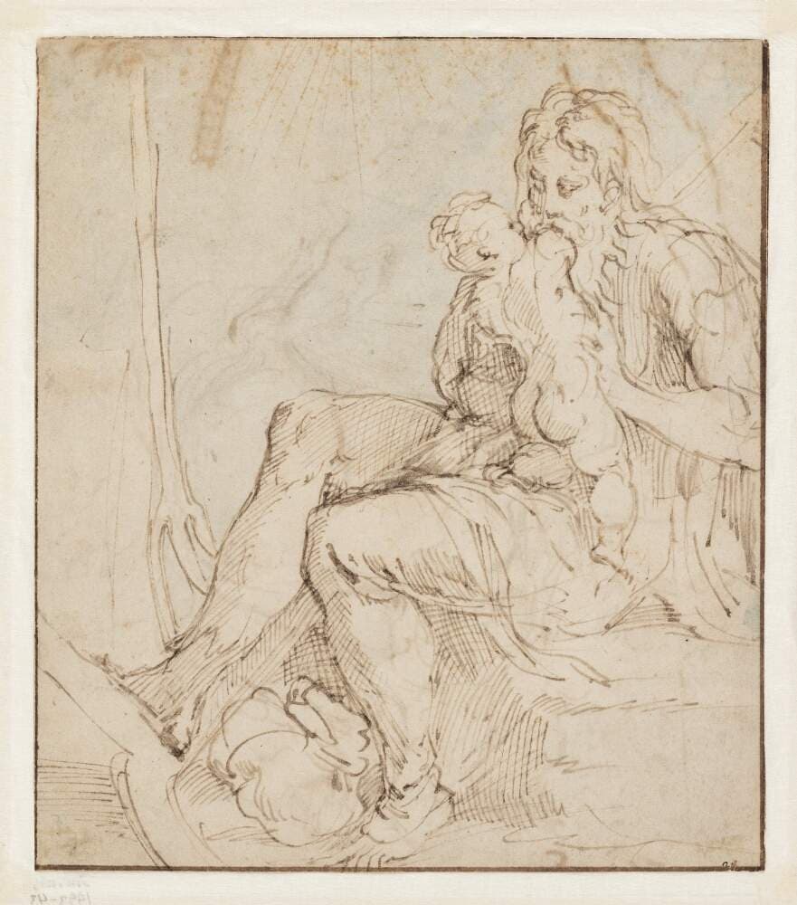 Saturn/Kronos fortærer et af sine børn — Parmigianino
