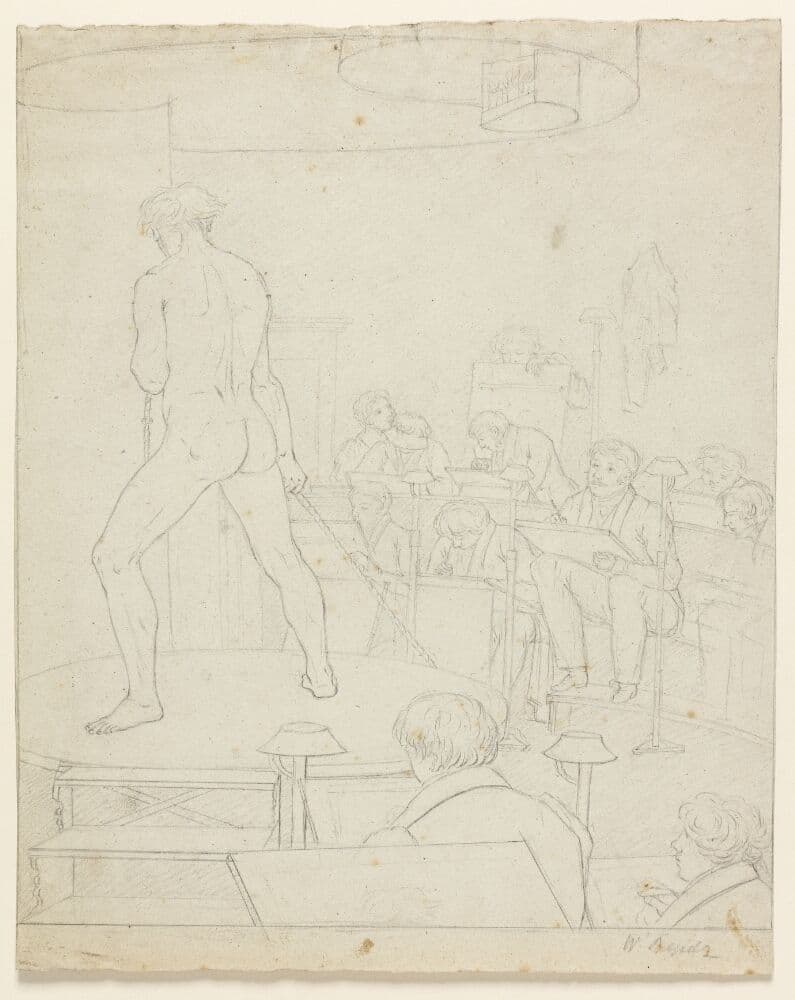 Interiør fra modelskolen på Kunstakademiet — Wilhelm Bendz