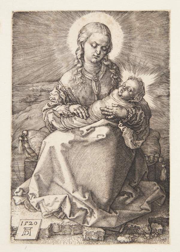 Madonna, siddende med svøbelsesbarnet — Albrecht Dürer