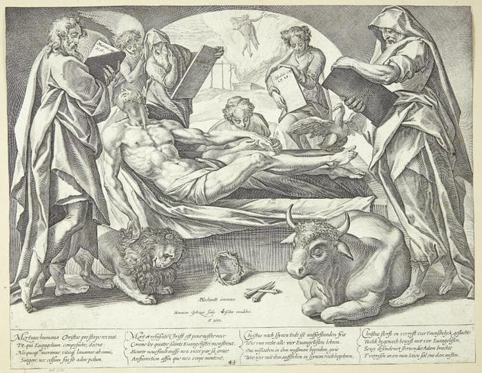 Gravlæggelsen — Hendrik Goltzius