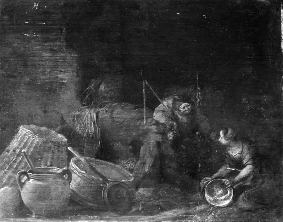 A Kitchen Maid at Work — Herman Saftleven